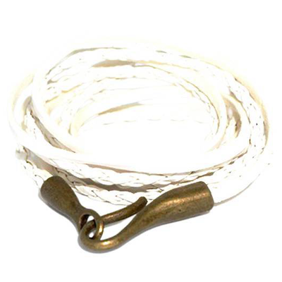 Brazalete enrollable blanco 98cm bronce